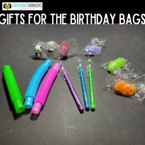 pictures of items to put inside students birthday bags