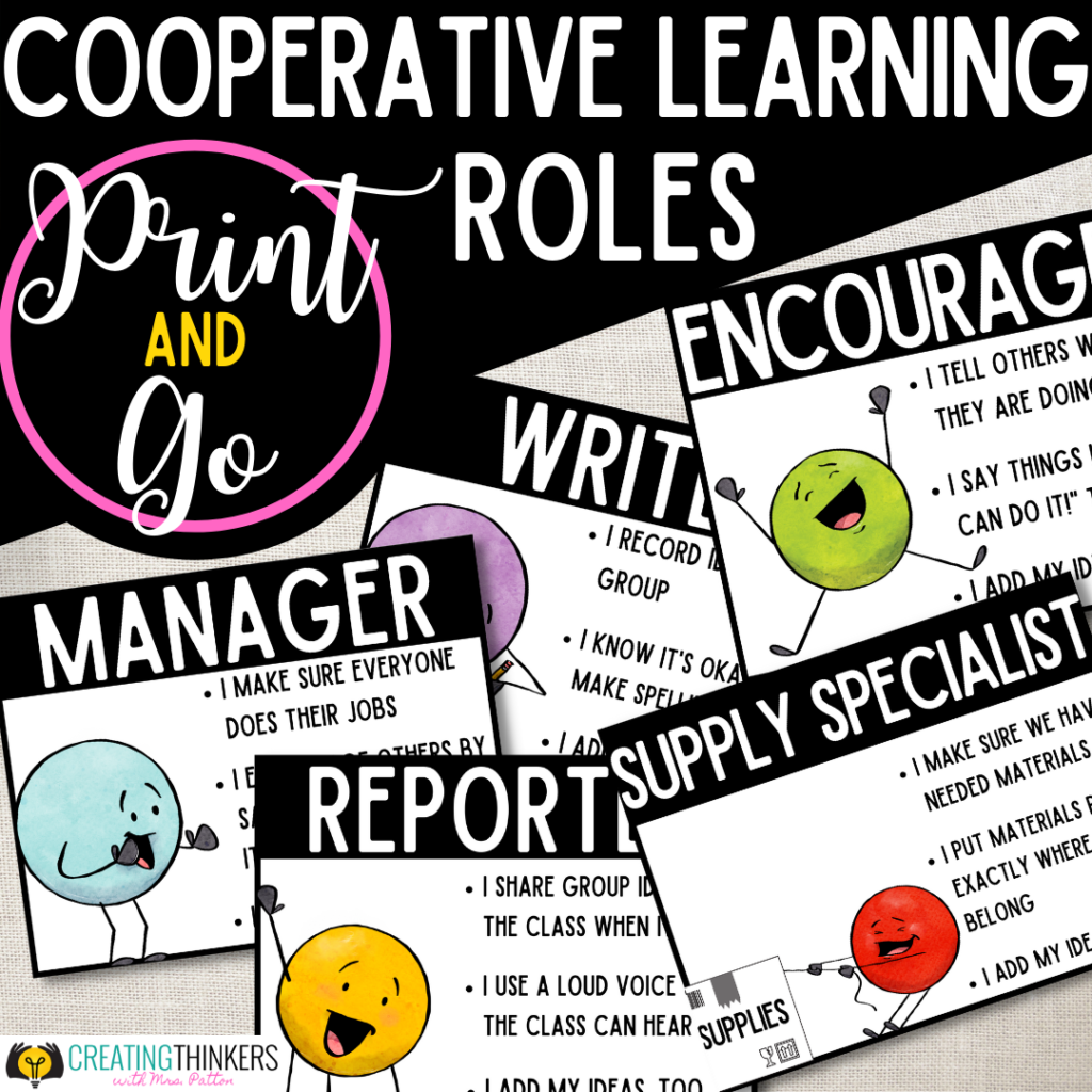 Cooperative learning roles posters